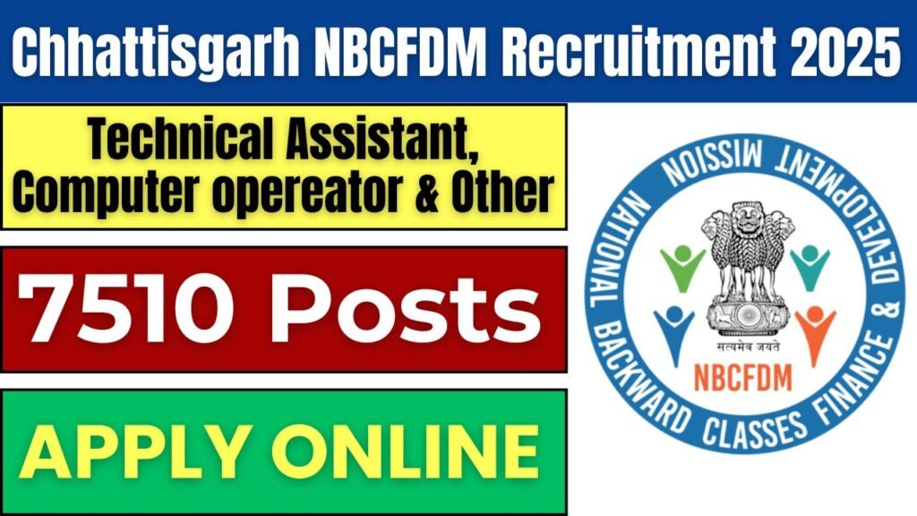 Chhattisgarh NBCFDM Recruitment 2025