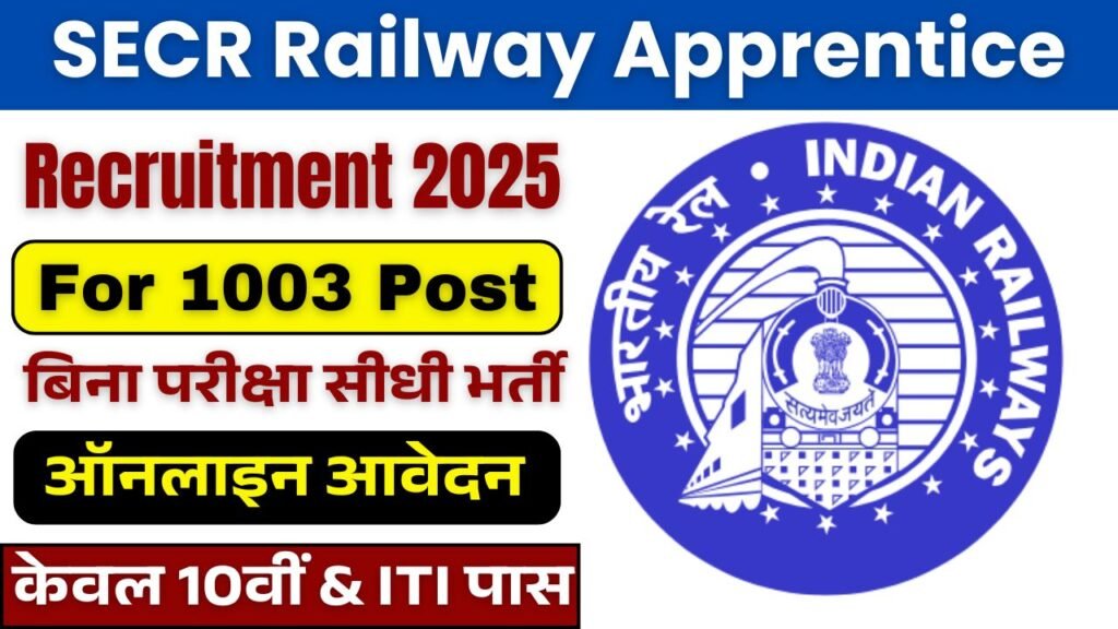 SECR Railway Apprentices Recruitment 2025