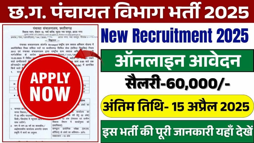 CG Panchayat Vibhag Vacancy 2025