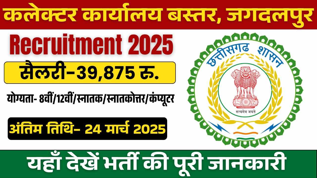 Collector Office Jagdalpur Vacancy 2025